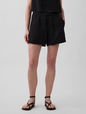 4" Mid Rise Cotton Gauze Easy Shorts