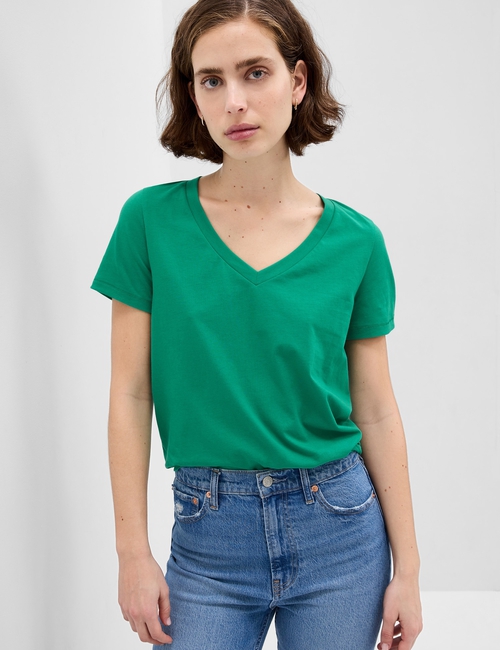 Organic Cotton Vintage V-Neck T-Shirt