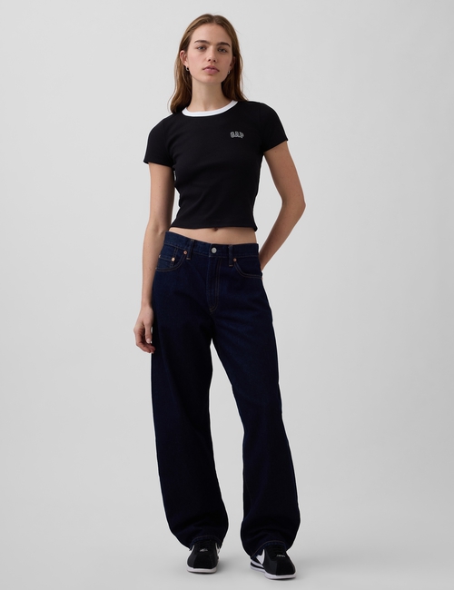 Ribbed Gap Logo Baby T-Shirt