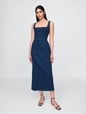 Denim Bodycon Midi Dress