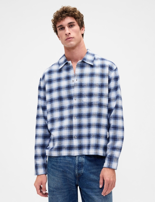 Organic Cotton Relaxed Flannel Shirt