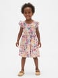 SL KEY FLORAL SMOCK RFL DRESS