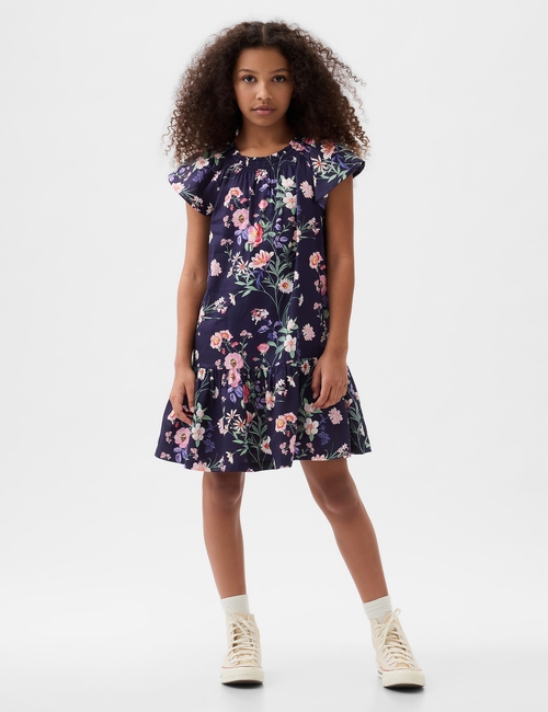 Kids Floral Tiered Dress