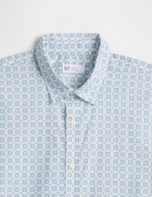 Stretch Poplin Shirt in Standard Fit