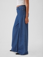 Mid Rise Pinstripe Baggy Jeans