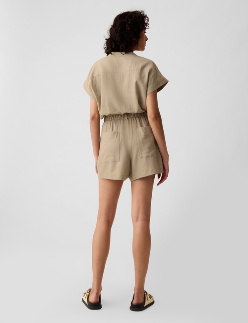 SS UTILITY ROMPER - LINEN