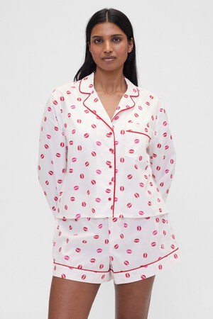 Gap × Summer Fridays Relaxed Poplin Kiss PJ Shirt