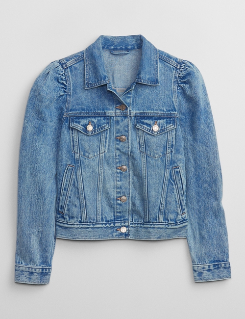 Puff Sleeve Icon Denim Jacket