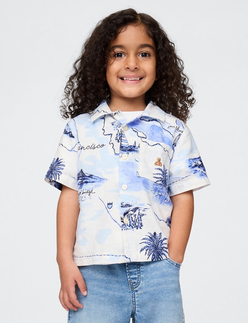 Baby & Toddler Linen-Cotton Cabana Shirt