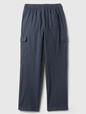 Kids Linen-Blend Pull-On Cargo Pants