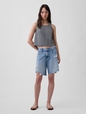 Cotton Gauze Racer Shell Tank Top