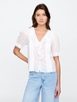 Relaxed Voile Ruffle Top