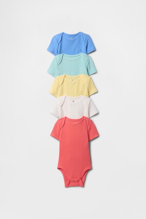 Baby First Favorites TinyRib Bodysuit (5-Pack)