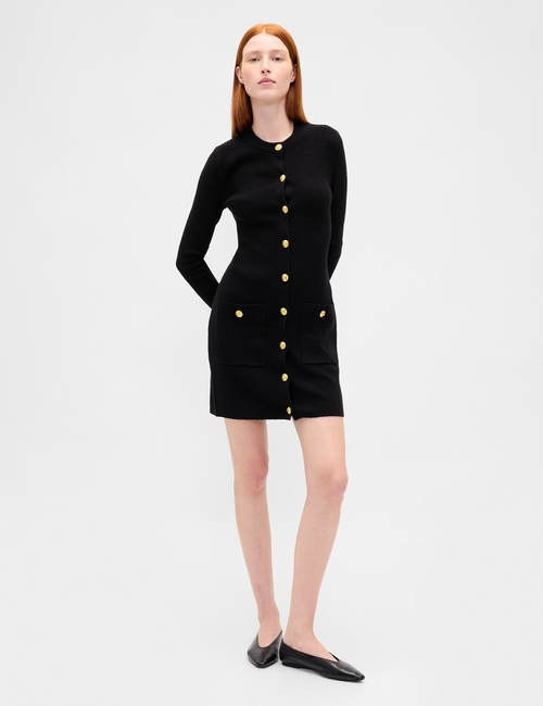 CashSoft Rib Pocket Mini Sweater Dress