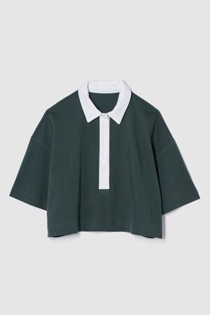 Organic Cotton VintageSoft Heavyweight Cropped Polo Shirt