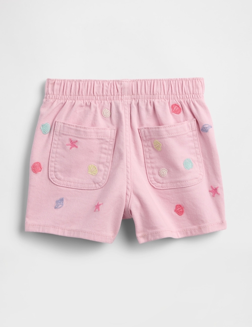 babyGap Pull-On Embroidered Denim Shorts