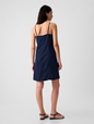 Linen-Blend Mini Dress