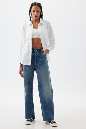 Linen-Blend Easy Shirt