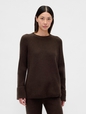 CashSoft Shaker-Stitch Boyfriend Sweater