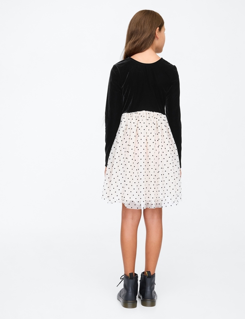 Kids Velour Tulle Dress