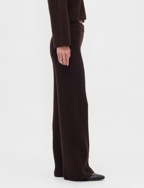 CashSoft Shaker-Stitch Sweater Pants