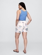 4" Mid Rise Pull-On Linen-Blend Shorts