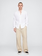 Linen-Cotton '90s Loose Pleated Khakis