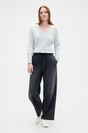 V-PULL ON WIDE LEG BLACK TIERRA