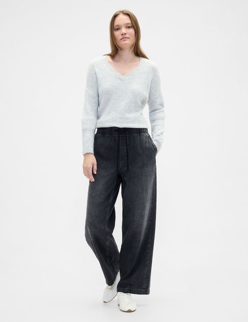 V-PULL ON WIDE LEG BLACK TIERRA