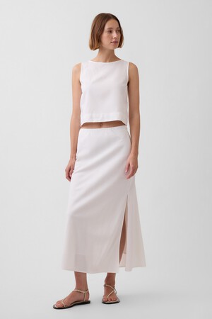 MAXI SLIP SKIRT - LINEN