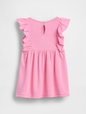Baby & Toddler French Terry Ruffle Logo Dress