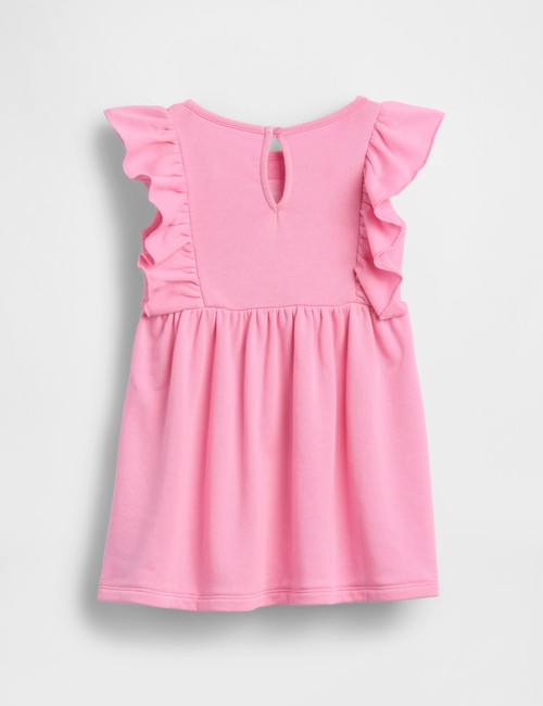Baby & Toddler French Terry Ruffle Logo Dress