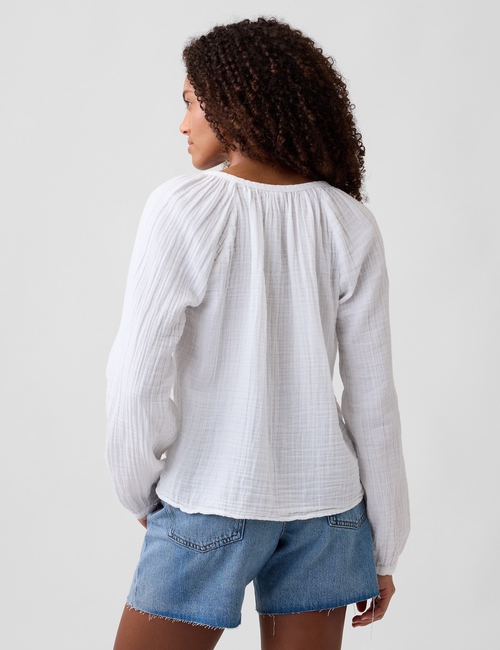 Oversized Gauze Top