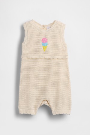 Baby Ice Cream Crochet Shorty One-Piece