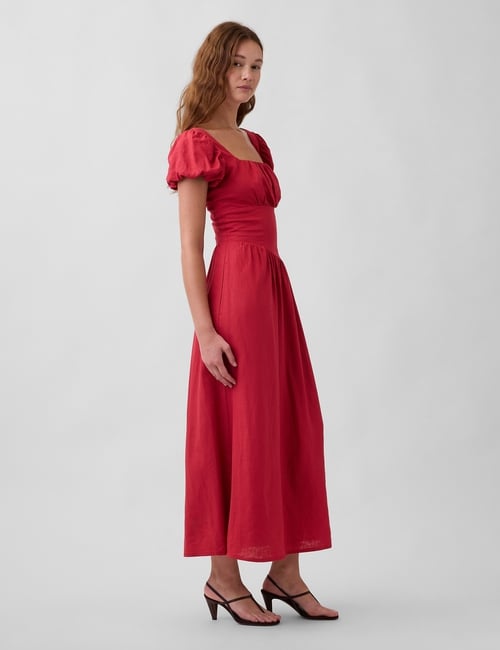 SS DROPWAIST LINEN MAXI DRESS
