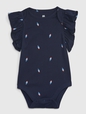 Baby 100% Organic Cotton Mix and Match Flutter Sleeve Bodysuit