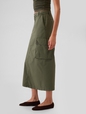 Utility Cargo Midi Skirt