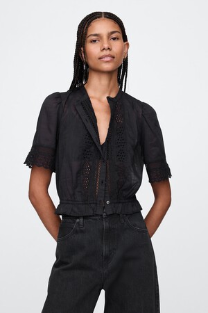 Lace-Trim Shirt