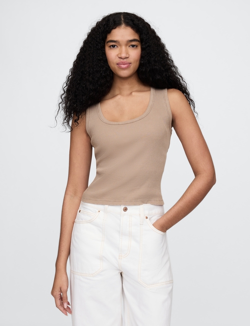 Rib Scoop Tank Top