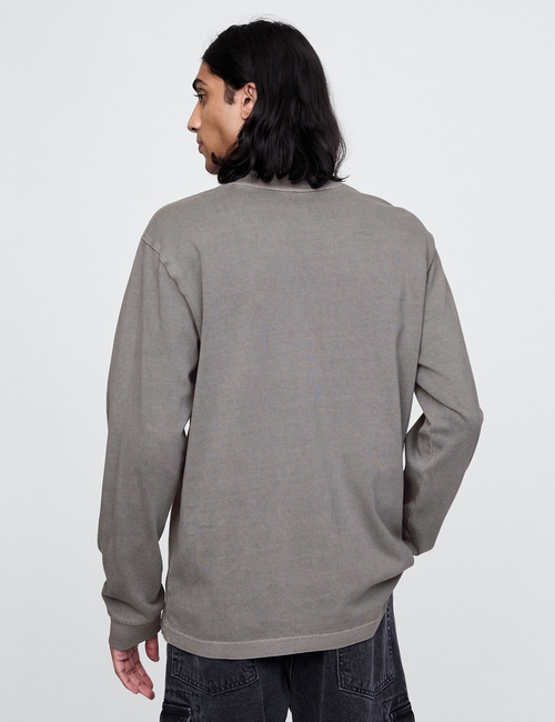 Mockneck Logo T-Shirt