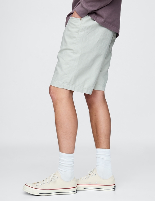Linen-Cotton Easy Shorts