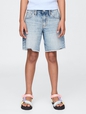 Kids Low Rise Stride Denim Bermuda Shorts