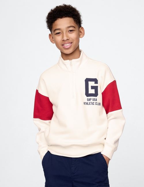 Kids Vintage Soft Half-Zip Logo Pullover