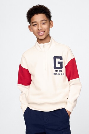 Kids Vintage Soft Half-Zip Logo Pullover