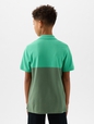 Kids Gap Logo Colorblock Pique Polo Shirt