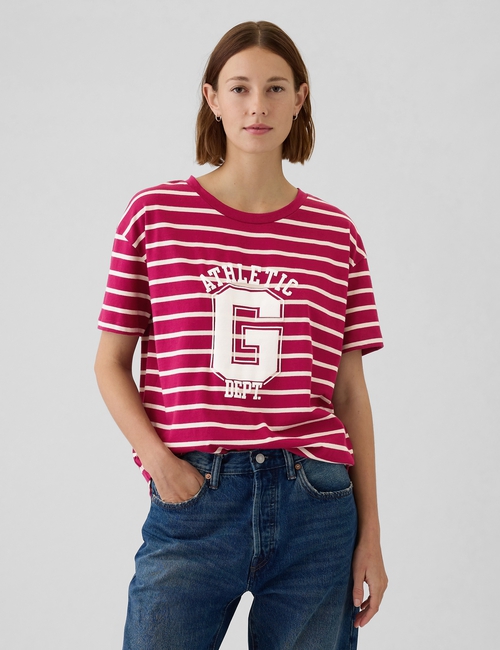 Organic Cotton Oversized Boyfriend Logo T-Shirt