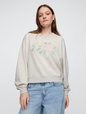Vintage Soft French Terry Wedge V-Neck Sweatshirt