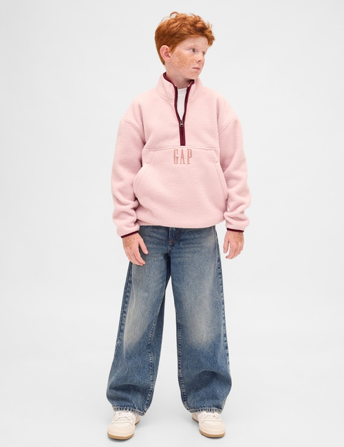 Kids Sherpa Logo Half-Zip Pullover