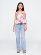 Kids Bow-Strap Peplum Top