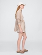 4" Mid Rise Pull-On Linen-Blend Shorts